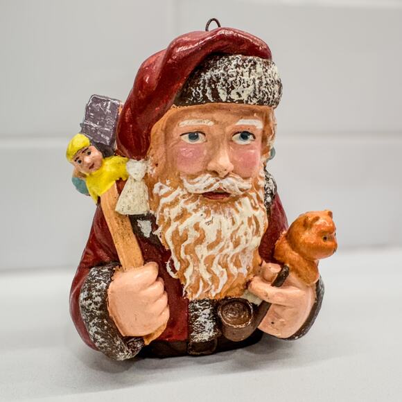 Vintage Silvestri Old World Santa w/ Toys Christmas Tree Ornament, Holiday-4.5”H - Picture 2 of 6